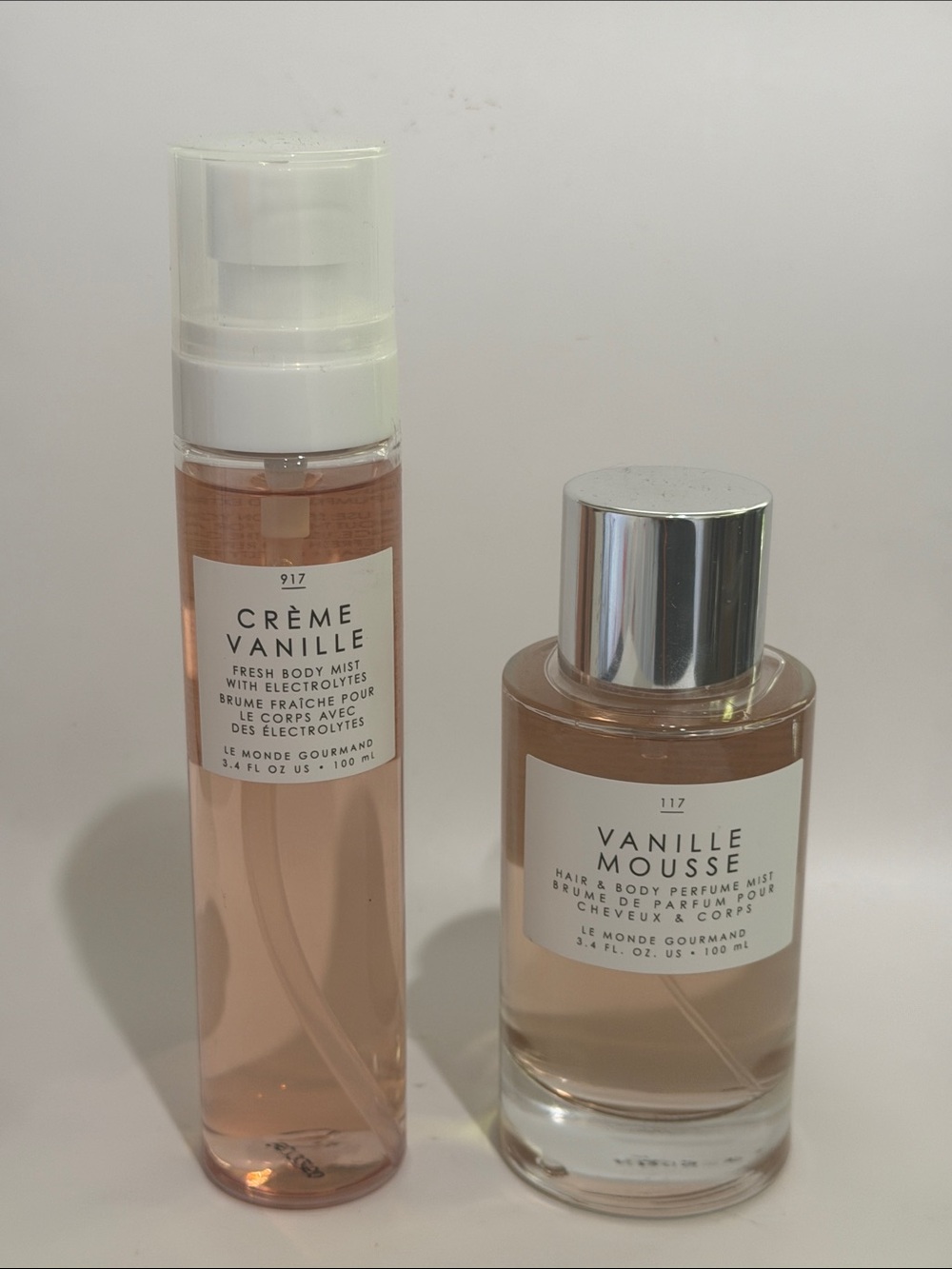 LE MONDE GOURMAND VANILLE MOUSSE HAIR+BODY PERFUME & CRÈME VANILLE BODY MIST DUO